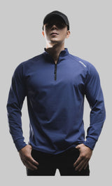 Clone Cotton Half Placketround Neck Fashion Sports Sweater Casual Long Sleeve