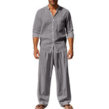 Loose Long-sleeved Trousers Shirt Outfit Men