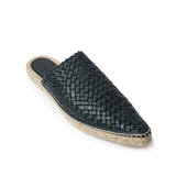 Bottega Veneta Green Leather Espadrilles