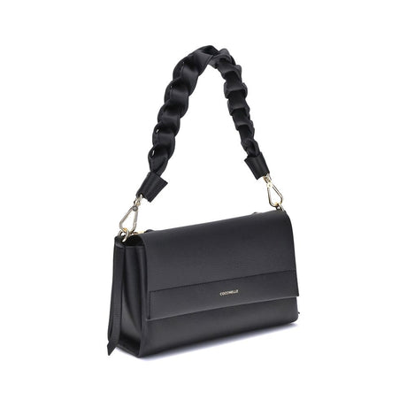 Coccinelle Black Calf Leather Bos Taurus Shoulder Bag
