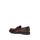 Prada Brown Calf Leather Bos Taurus Slip-On Loafers