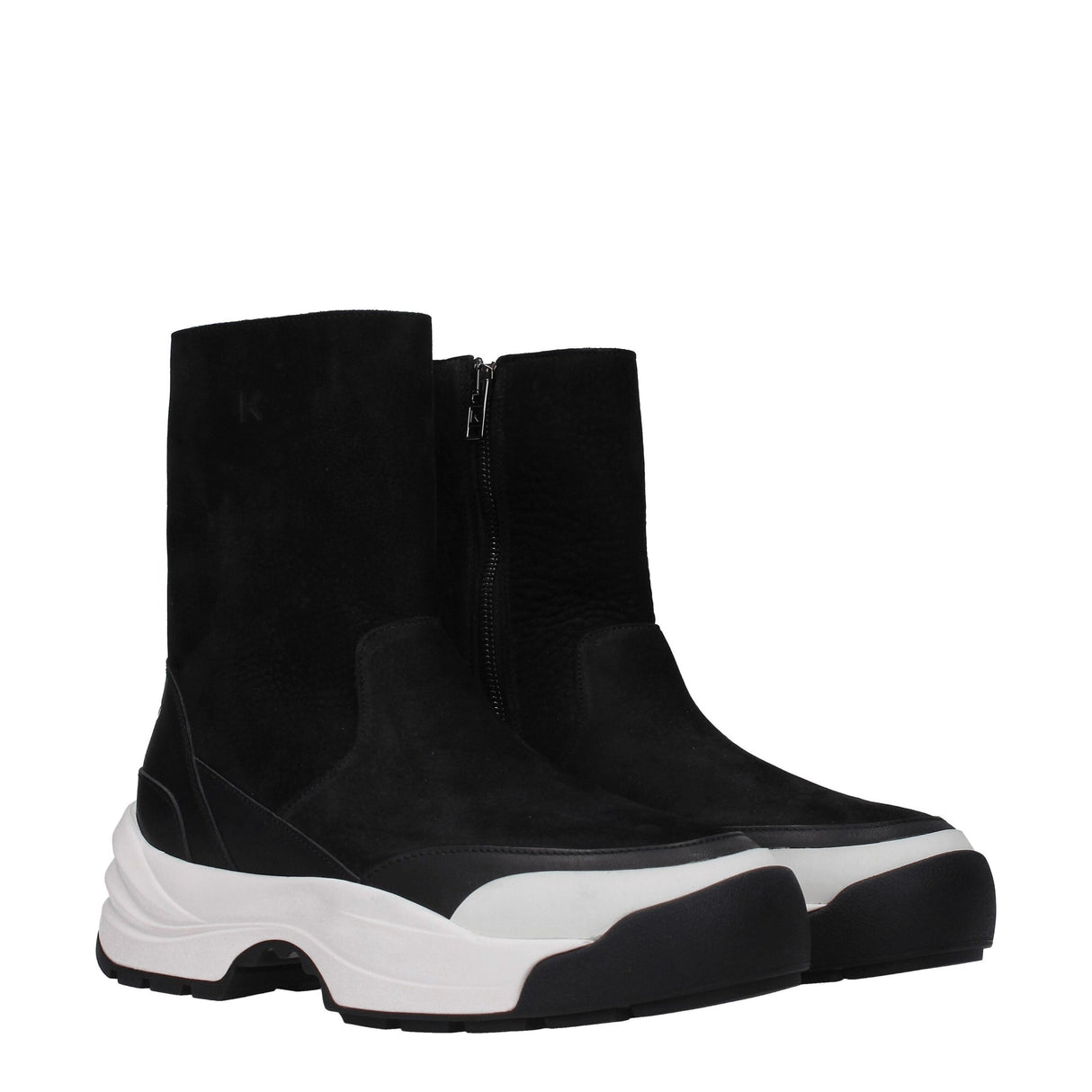 Kenzo Black Leather Ankle Boots
