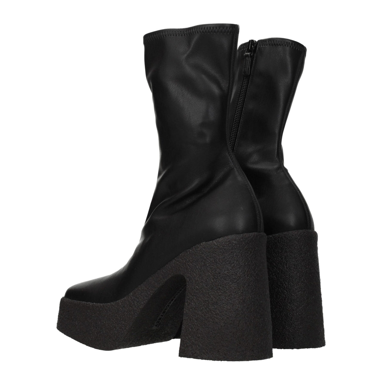 Stella McCartney Black Leather Ankle Boots