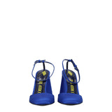 The Attico Blue Satin Platform Sandals