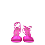 The Attico Pink Satin Platform Sandals