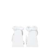 The Attico White Leather Stiletto Heel Sandals