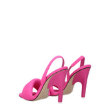 The Attico Pink Fabric Stiletto Heel Sandals
