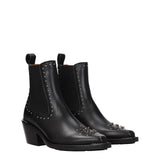 Chloé Black Leather Ankle Boots