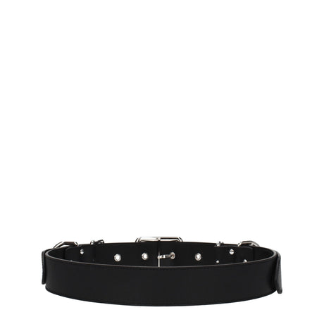 Moschino Black Leather Belt