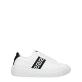 Versace White Leather Low Top Sneakers
