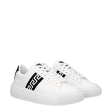 Versace White Leather Low Top Sneakers