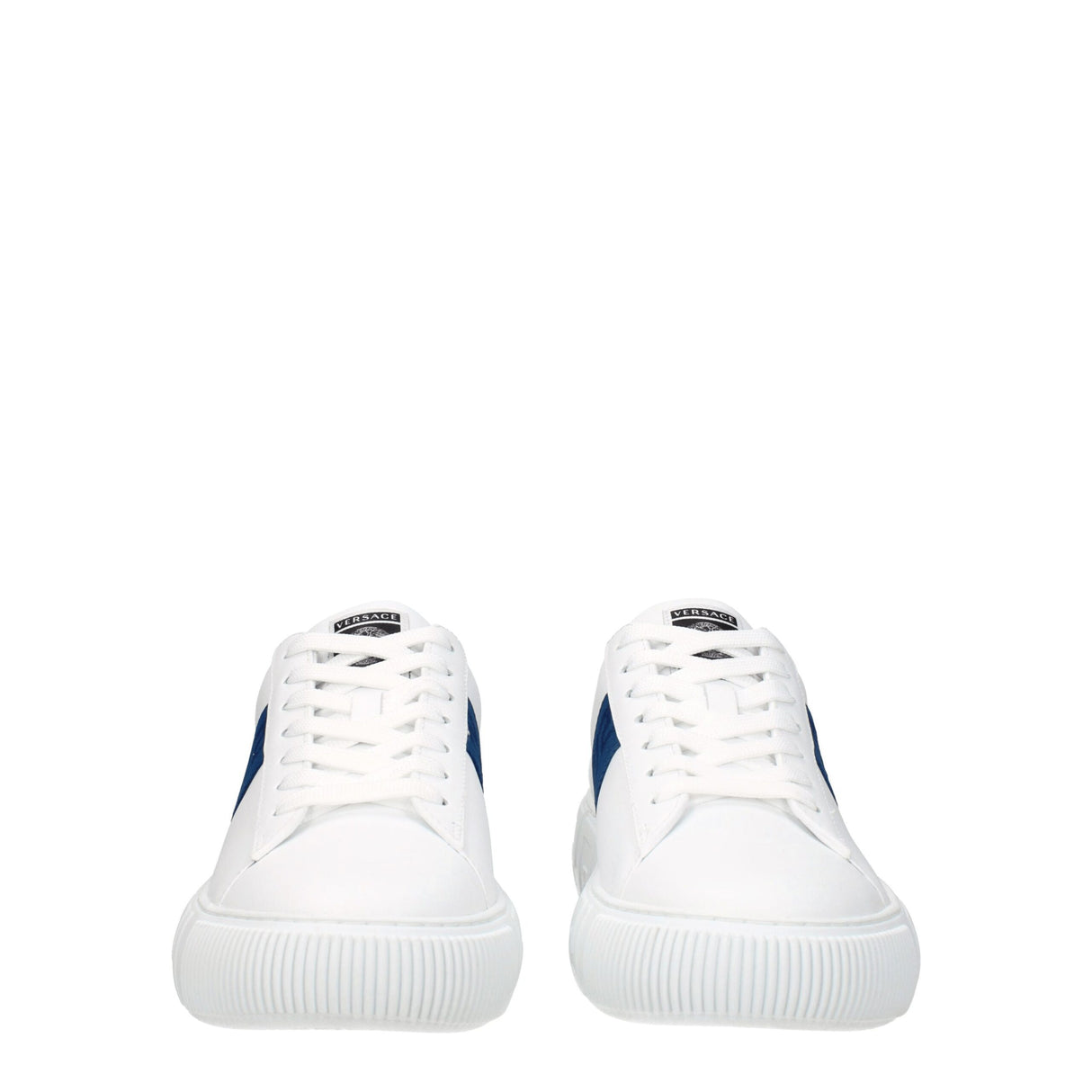 Versace White Leather Low Top Sneakers