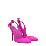 The Attico Pink Satin Stiletto Heel Sandals
