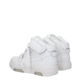 Off-White White Leather High Top Sneakers