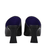 Stella McCartney Black Leather Stiletto Heel Sandals