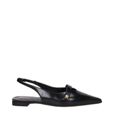 Max Mara Black Leather Ballet Flats
