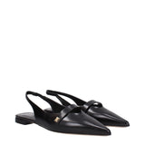 Max Mara Black Leather Ballet Flats