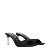The Attico Black Satin Stiletto Heel Sandals