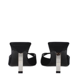 The Attico Black Satin Stiletto Heel Sandals