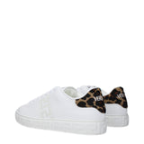 Versace White Leather Low Top Sneakers
