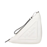 Prada White Leather Clutch Bag