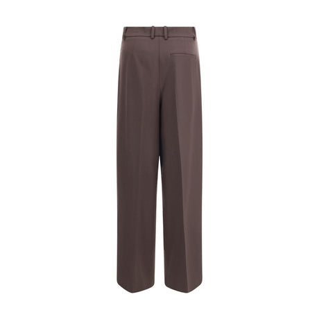 P.A.R.O.S.H. Brown Fleece Wool Dress Pants