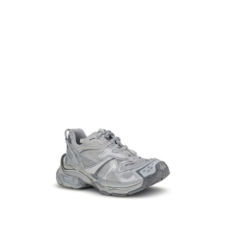 Balenciaga Gray Polyester Platform Sneakers
