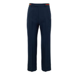 Gucci Blue Cotton Casual Pants