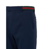 Gucci Blue Cotton Casual Pants
