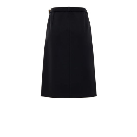 Gucci Black Wool Midi Skirt