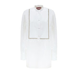 Gucci White Cotton Blouse