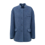 Gucci Light Blue Wool Coat