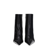 Off-White Black Leather Ankle Boots