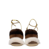 Fendi Brown Mink Strap-On Sandals