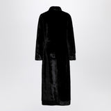 Sword 6644 Black long faux fur coat