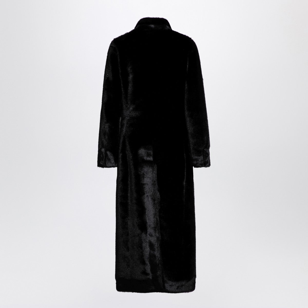 Sword 6644 Black long faux fur coat