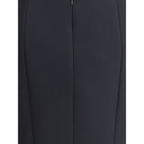 Giorgio Armani Black Recycled Polyester Midi Skirt