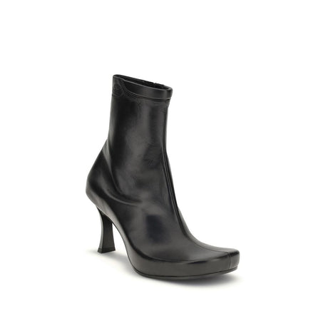 Balenciaga Black Calf Leather Bos Taurus Ankle Boots