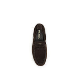 Prada Brown Lamb Ovis Aries Aries Slip-On Loafers