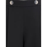 Giorgio Armani Black Silk Casual Pants