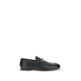 Gucci Black Calf Leather Bos Taurus Slip-On Loafers