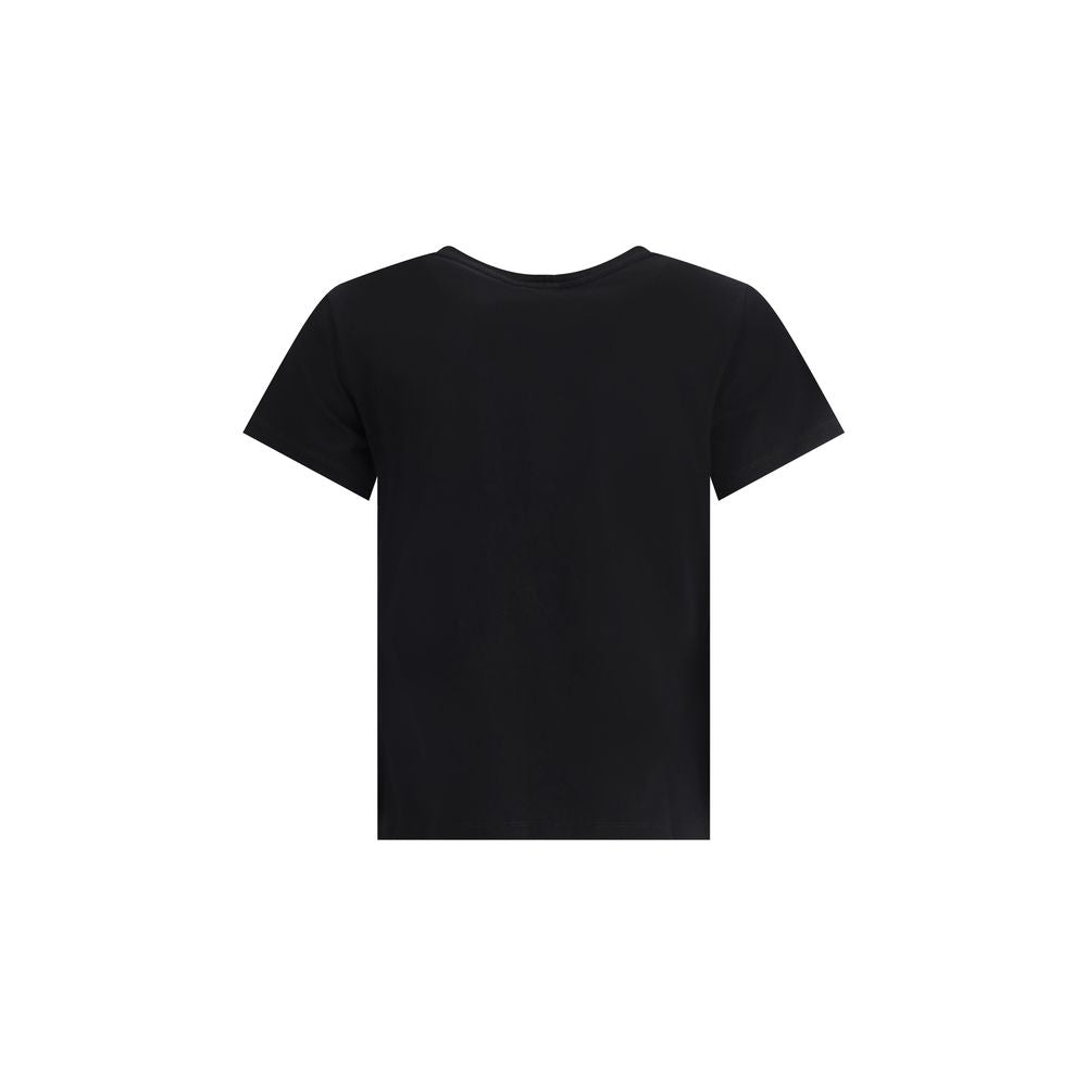 PINKO Black Cotton T-Shirt