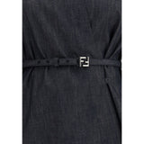 Fendi Blue Cotton Casual Dress