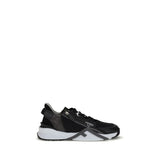 Fendi Gray Calf Leather Bos Taurus Athletic Sneakers