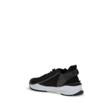 Fendi Gray Calf Leather Bos Taurus Athletic Sneakers