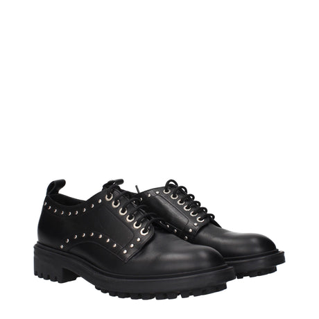 Max Mara Black Leather Oxfords And Derbies