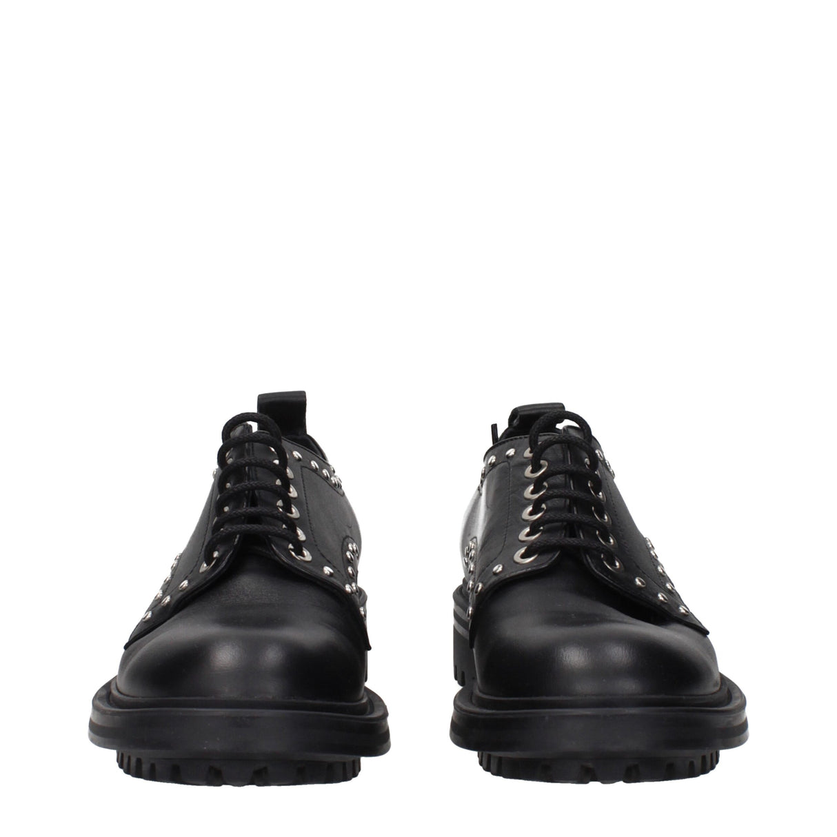 Max Mara Black Leather Oxfords And Derbies