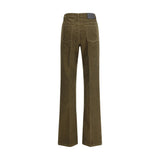Saint Laurent Bicolor Cotton Casual Pants