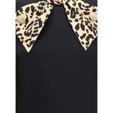 Valentino Black Fleece Wool Casual Dress