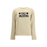 Valentino Cream Fleece Wool Sweatshirt